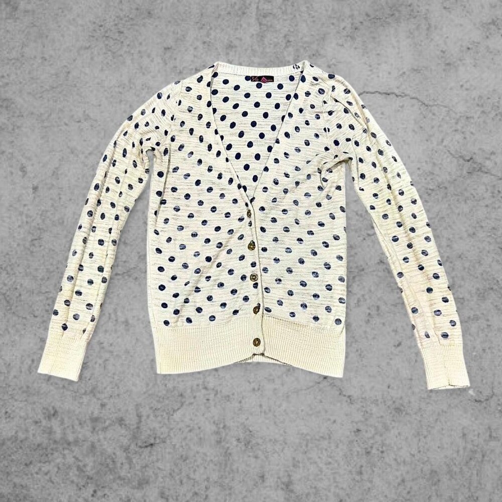 t/o Vintage Polka Dot Cardigan, Size S
